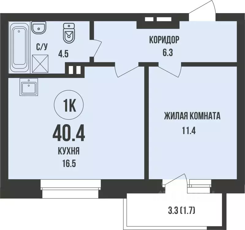 1-к кв. Новосибирская область, Новосибирск ул. Имени генерал-майора ... - Фото 0