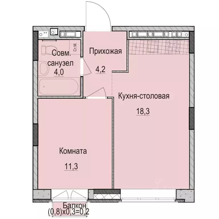 1-к кв. Татарстан, Казань Ферма-2 жилмассив,  (38.0 м) - Фото 0