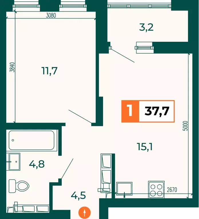 1-к кв. Свердловская область, Екатеринбург ВИЗ жилрайон, Квартал ... - Фото 0