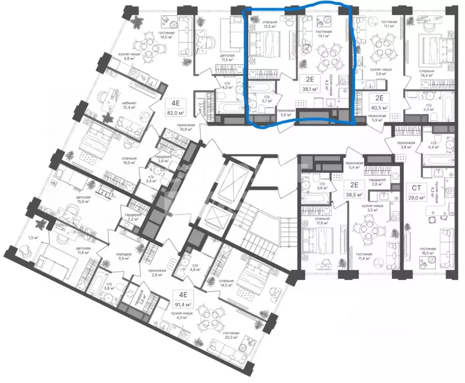 1-к кв. Москва Михалковская ул., 48к7 (38.1 м) - Фото 2