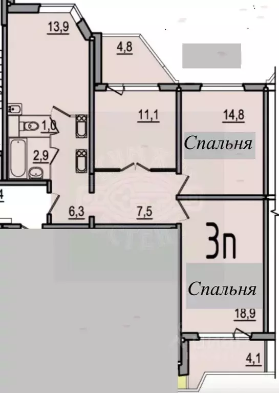 3-к кв. Москва ул. Главмосстроя, 7 (76.1 м) - Фото 1
