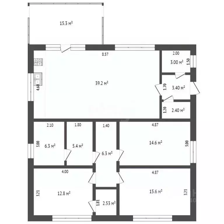 Дом в Крым, Феодосия Колос СПК, ул. Мира (126 м) - Фото 2