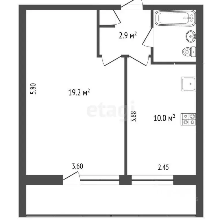 1-к кв. Москва Озерная ул., 23К1 (34.7 м) - Фото 1