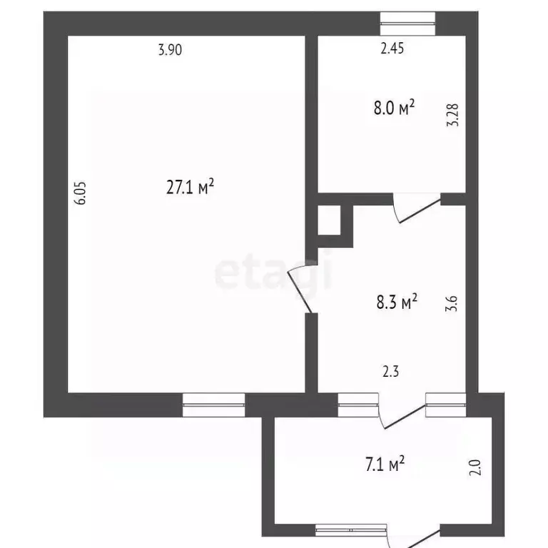 2-к кв. Крым, Бахчисарай ул. Македонского, 6А (50.5 м) - Фото 2