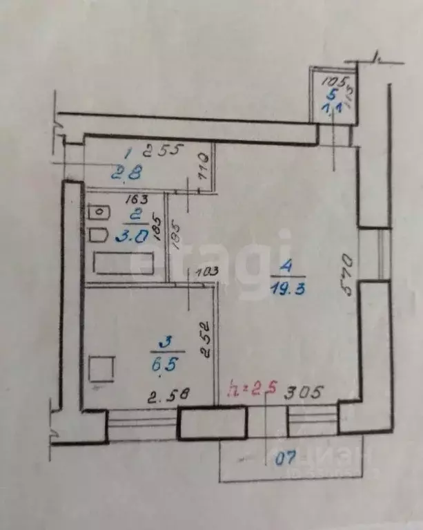 1-к кв. Забайкальский край, Чита ул. Бутина, 82 (33.4 м) - Фото 2