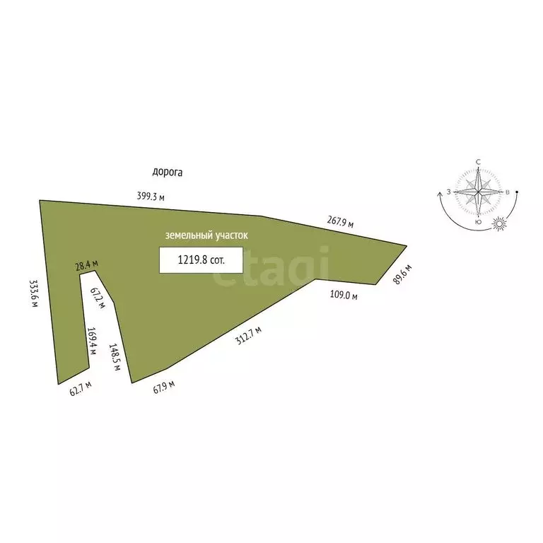 Участок в Приморский, территория ТСН Парус, 13-я Морская улица (2512 ... - Фото 1