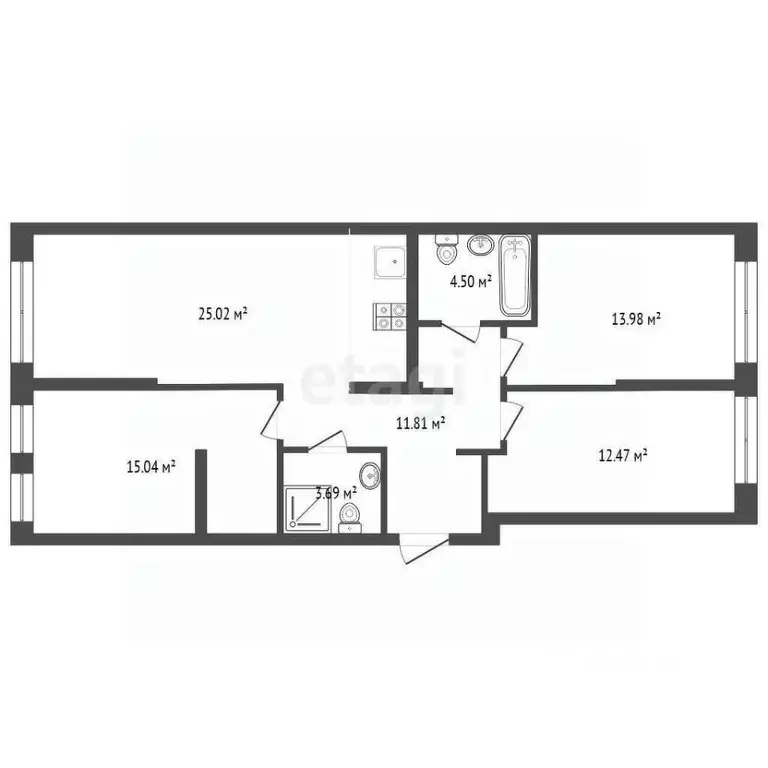 4-к кв. Тюменская область, Тюмень Харьковская ул., 72А (86.51 м) - Фото 1