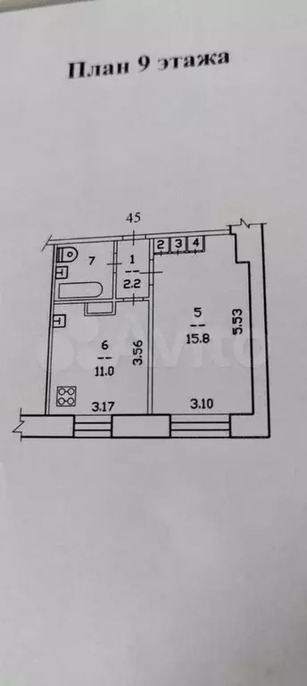 1-к. квартира, 34 м, 9/9 эт. - Фото 0