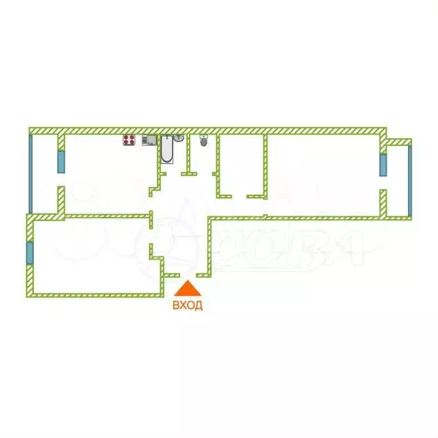 2-к. квартира, 70 м, 7/10 эт. - Фото 0