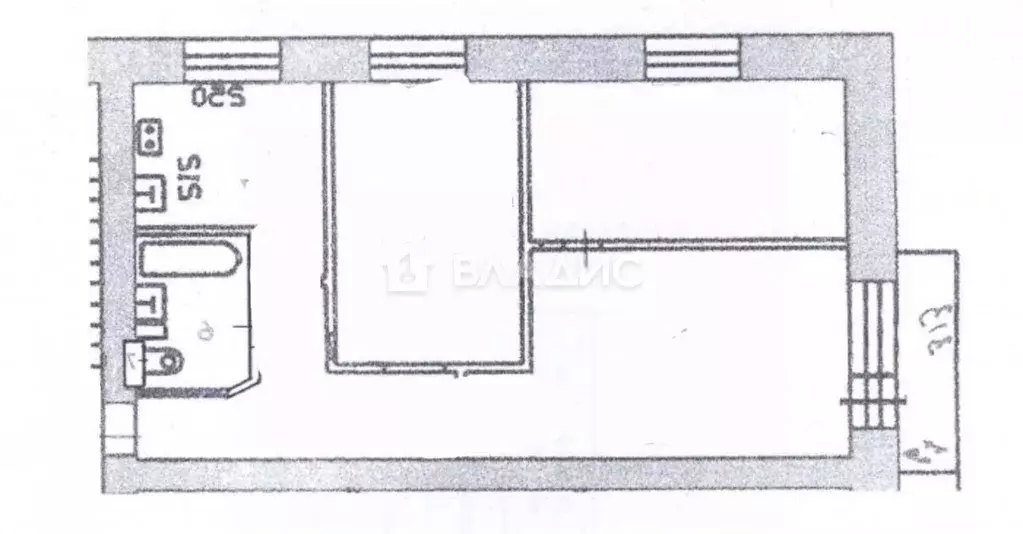 3-к кв. Пензенская область, Пенза ул. Ворошилова, 16 (55.0 м) - Фото 1