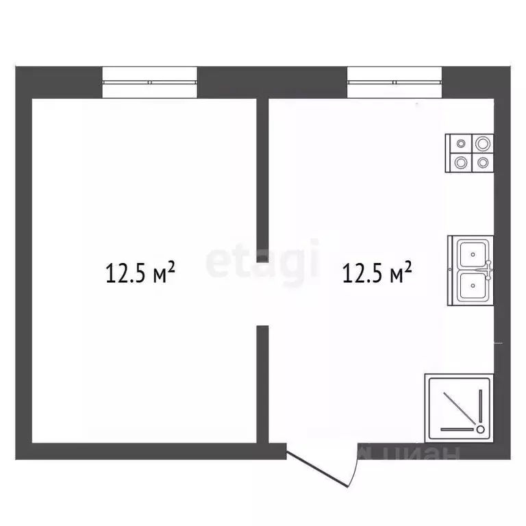 Комната Забайкальский край, Чита ул. Труда, 2 (25.0 м) - Фото 2