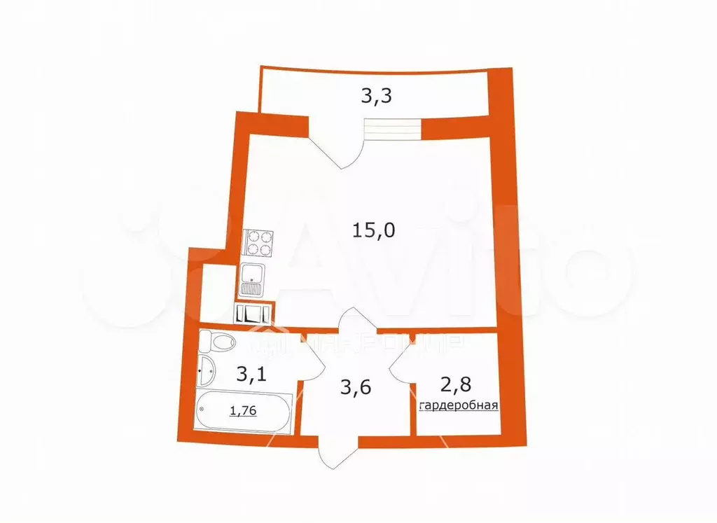 Квартира-студия, 24,5 м, 23/25 эт. - Фото 0