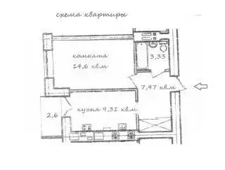 1-к кв. Калининградская область, Гурьевский муниципальный округ, пос. ... - Фото 2