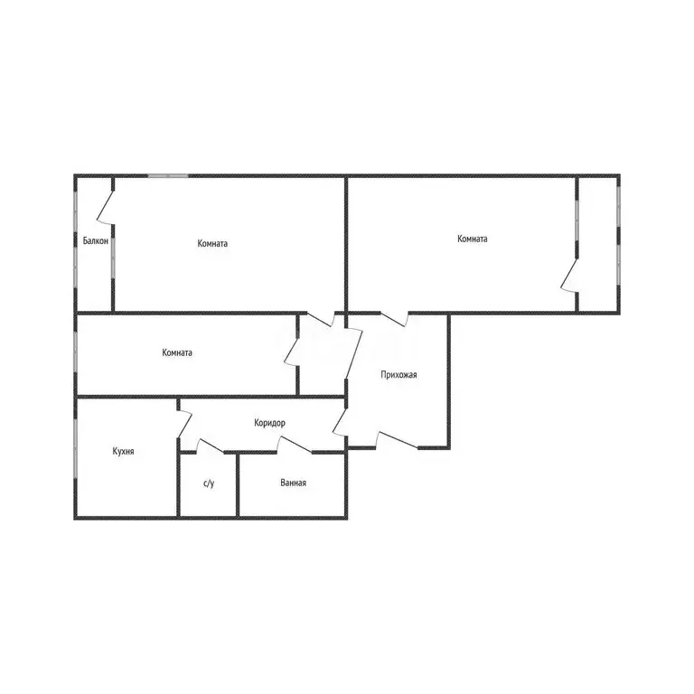 3-комнатная квартира: Строитель, улица Жукова, 7А (71.7 м) - Фото 1