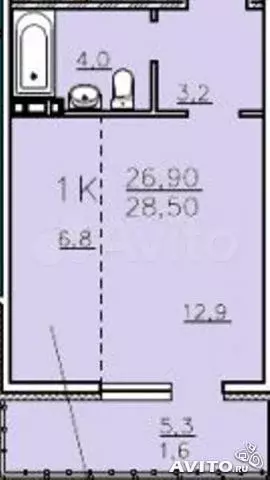 Квартира-студия, 27 м, 10/16 эт. - Фото 0