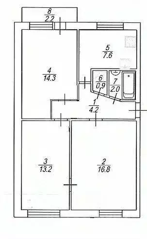 3-к кв. Саратовская область, Саратов ул. Имени В.М. Азина, 17А (59.4 ... - Фото 2