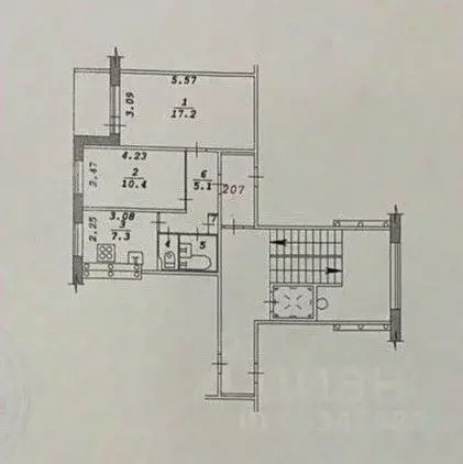 2-к кв. Новосибирская область, Новосибирск ул. Толбухина, 25 (44.2 м) - Фото 1