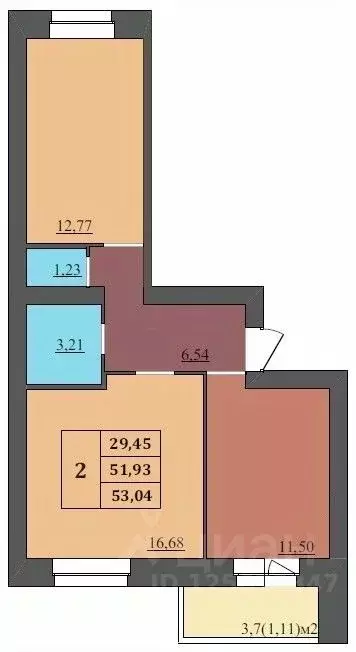 2-к кв. Ярославская область, Ярославль Северный жилрайон, 15-й мкр,  ... - Фото 1