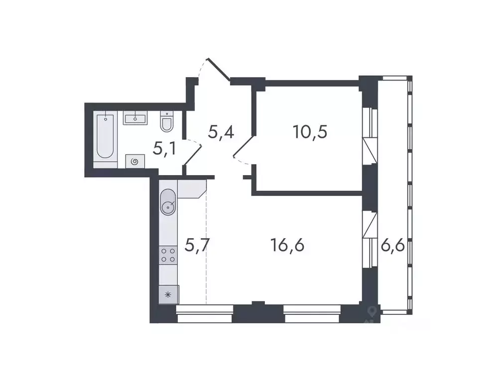 2-к кв. Кировская область, Киров ул. Чистопрудненская, 13 (49.9 м) - Фото 0