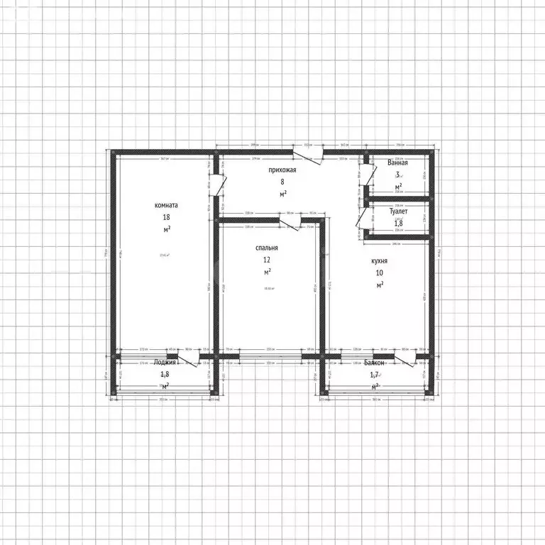 2-комнатная квартира: Краснодар, микрорайон имени Петра Метальникова, ... - Фото 1