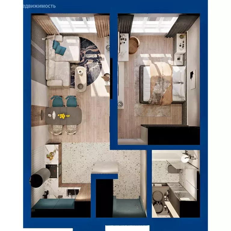 1-комнатная квартира: Уфа, жилой район Глумилино (43.86 м) - Фото 2