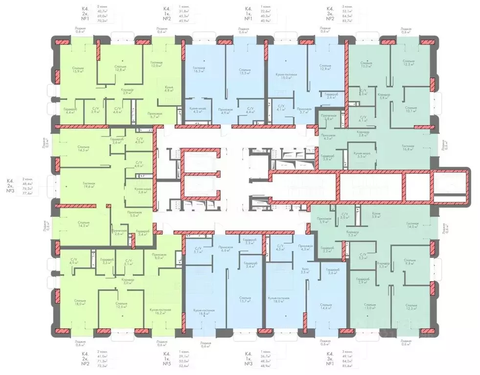 2-к кв. Северная Осетия, Владикавказ Первомайская ул. (77.4 м) - Фото 2