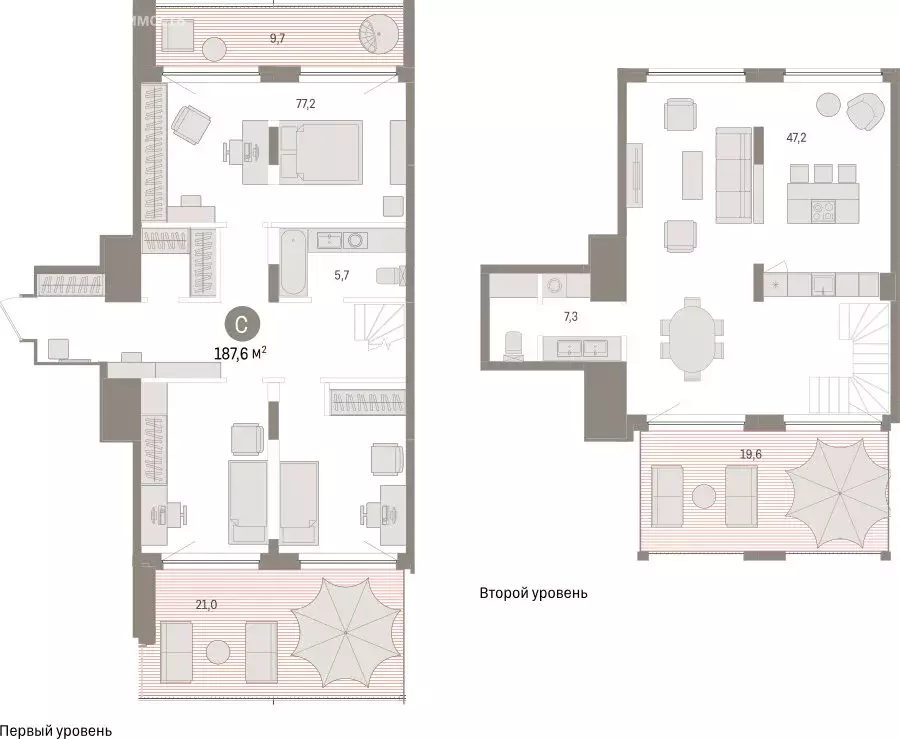 2-комнатная квартира: Тюмень, Причальная улица, 5 (187.75 м) - Фото 2