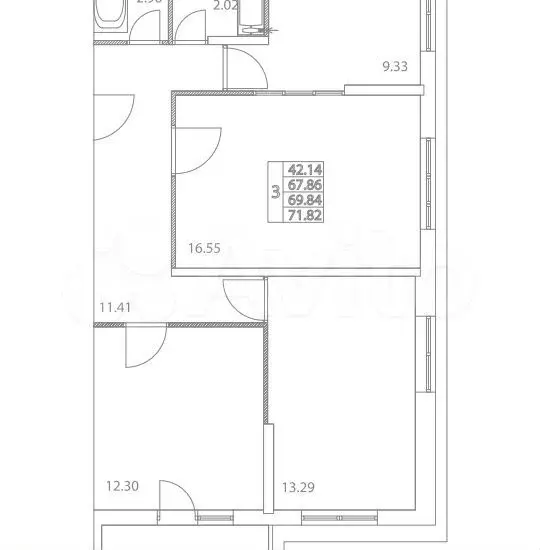 Аукцион: 3-к. квартира, 68,8 м, 2/25 эт. - Фото 0