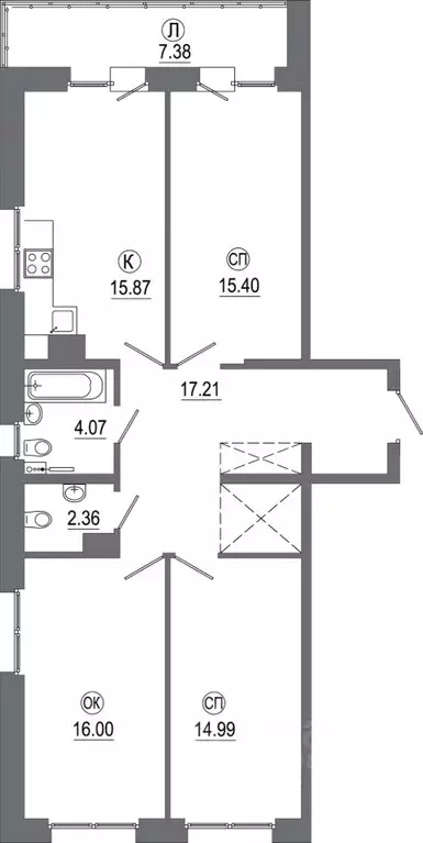 3-к кв. Иркутская область, Иркутск ИВАТУ городок, Авиатор жилой ... - Фото 1