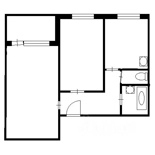 2-к кв. Омская область, Омск ул. Лермонтова, 138 (44.0 м) - Фото 2