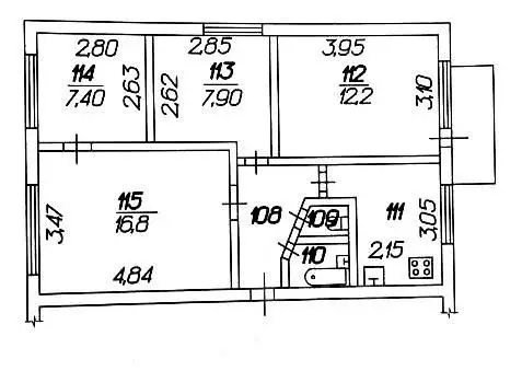 4-к кв. Ставропольский край, Ставрополь Шпаковская ул., 94/2 (60.0 м) - Фото 1