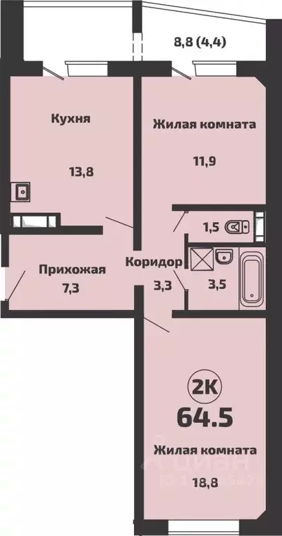 2-к кв. Новосибирская область, Новосибирский район, Станционный ... - Фото 0