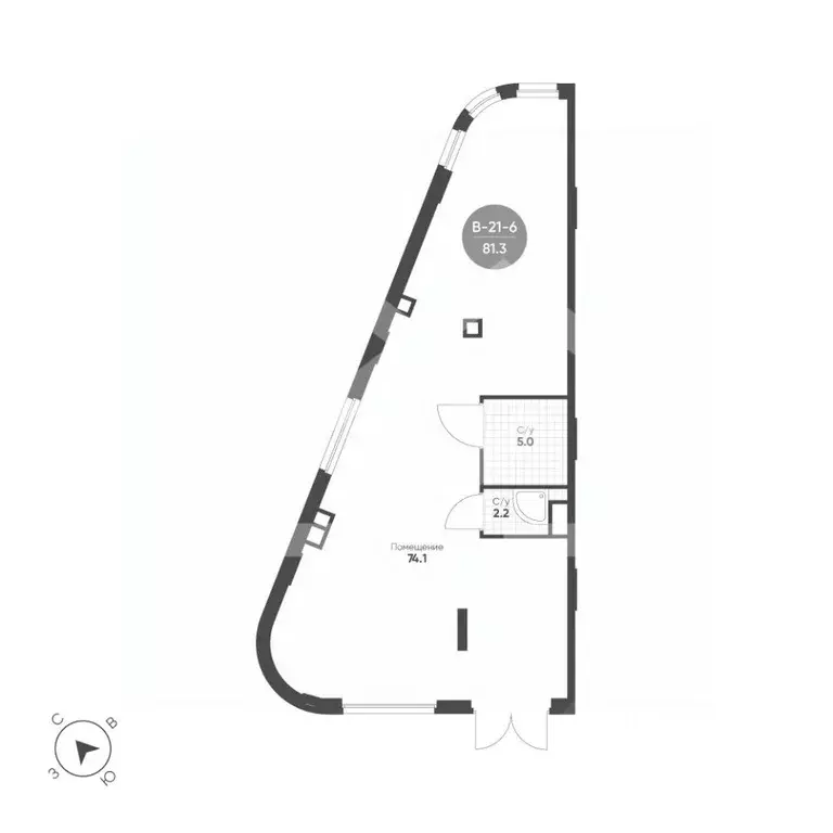Торговая площадь в Москва 4-я оч., Шагал жилой комплекс, к2.6 (81 м) - Фото 2