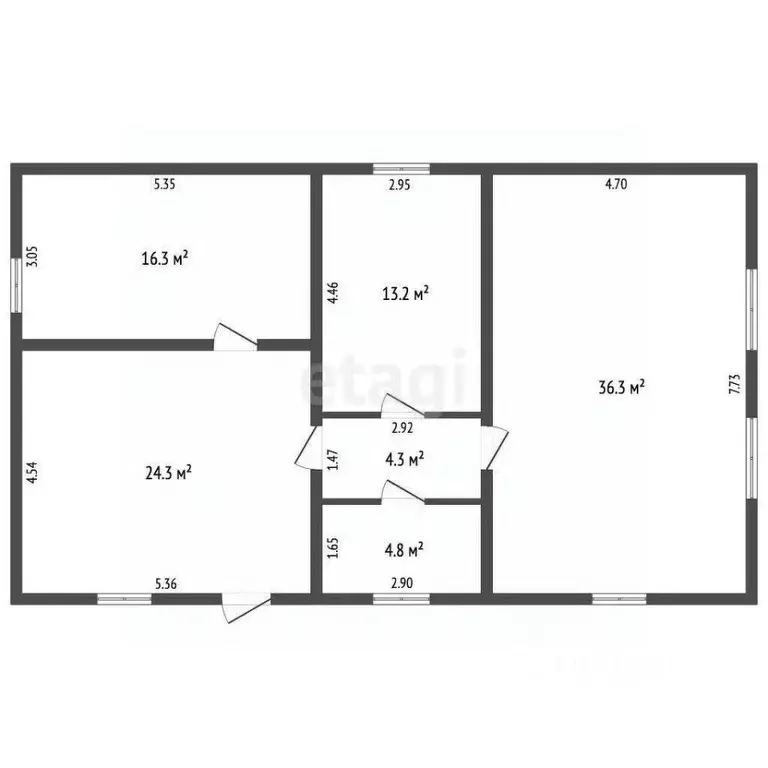 Дом в Башкортостан, Гафурийский район, с. Табынское ул. Чкалова (75 м) - Фото 2
