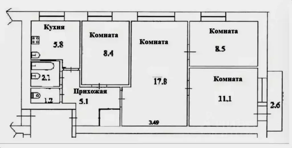 4-к кв. Московская область, Солнечногорск Комплексной застройки ... - Фото 1