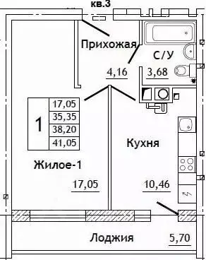 1-к кв. Смоленская область, Смоленский муниципальный округ, д. ... - Фото 0