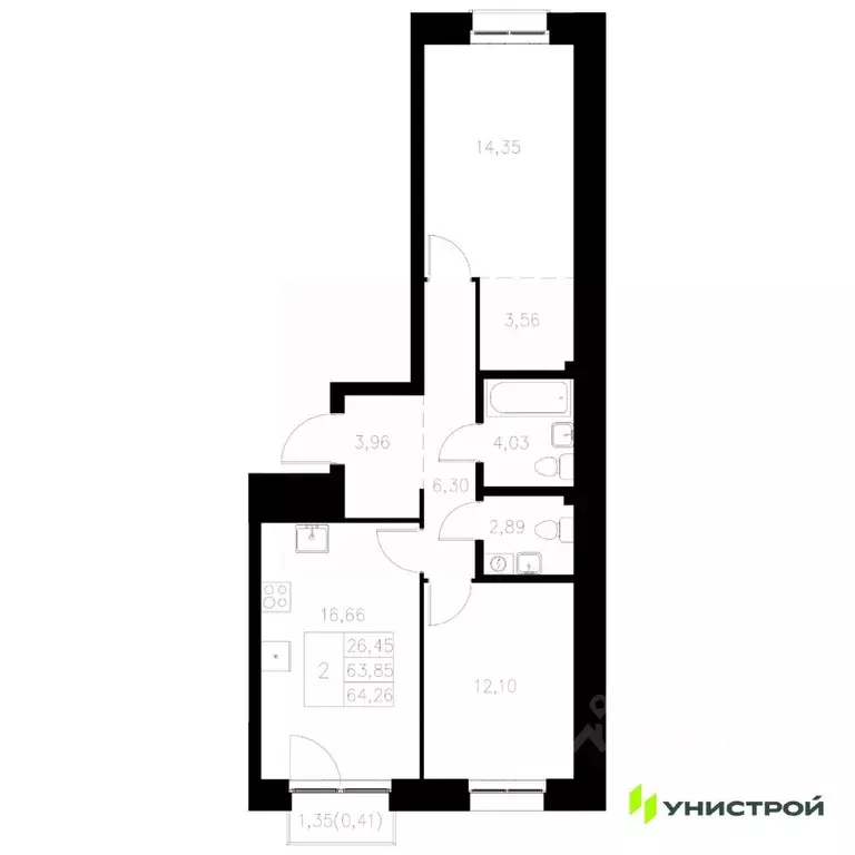 2-к кв. Татарстан, Казань Адмиралтейская Слобода мкр, Статум жилой ... - Фото 1