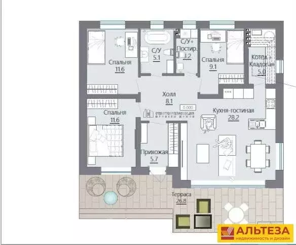 Дом в Калининградская область, Гвардейский муниципальный округ, ... - Фото 2