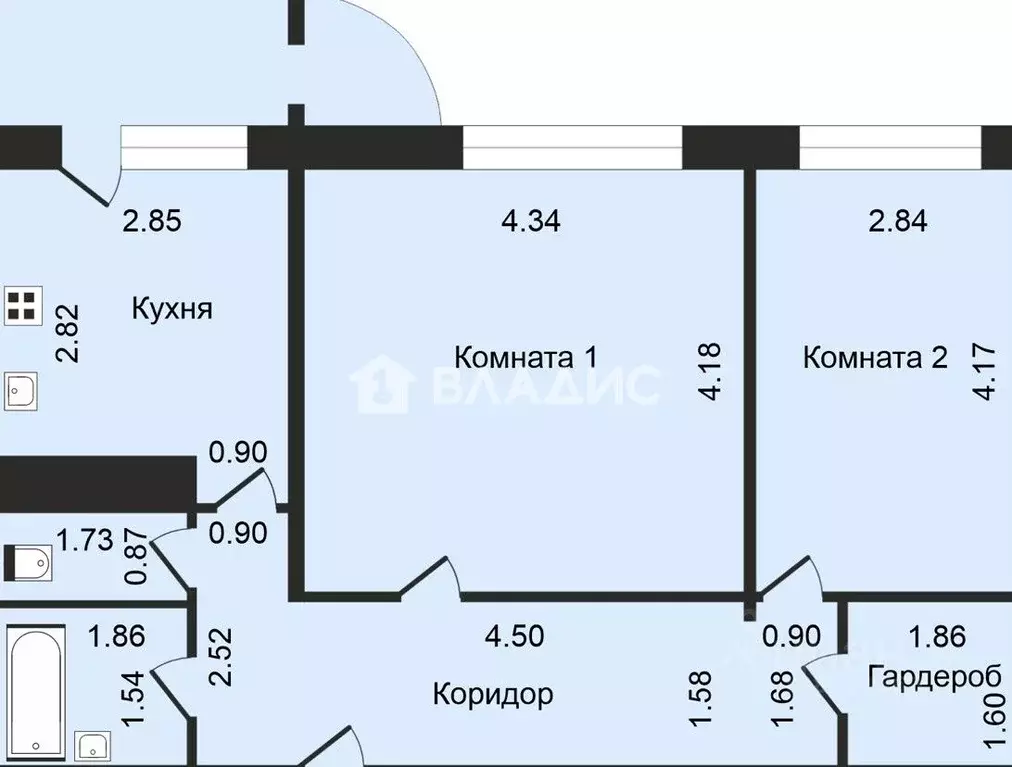 2-к кв. Московская область, Видное ул. Завидная, 19 (56.8 м) - Фото 2