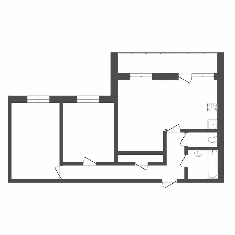 2-комнатная квартира: Тюмень, улица Судостроителей, 71 (56.3 м) - Фото 1