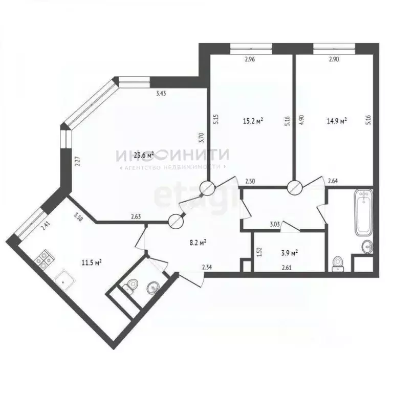 3-к кв. Москва Беломорская ул., 18А (90.0 м) - Фото 1