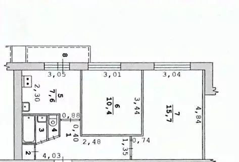 2-к кв. Свердловская область, Екатеринбург ул. Ангарская, 48 (43.5 м) - Фото 2