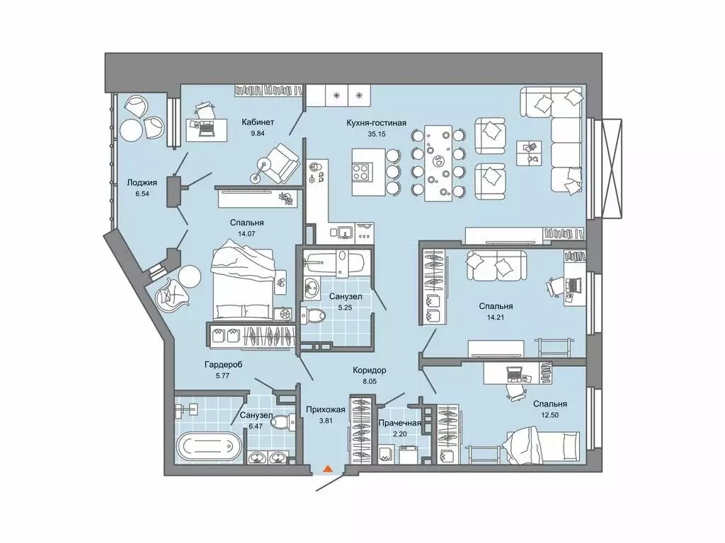 3-комнатная квартира: Екатеринбург, Косотурская улица, 1В/1 (120 м) - Фото 1