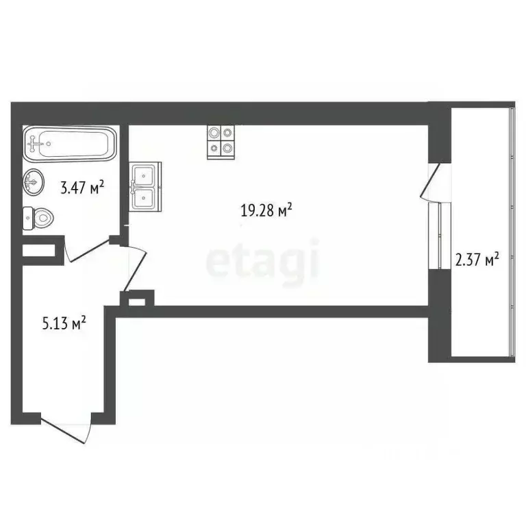 Студия Ярославская область, Ярославль проезд Дядьковский, 2 (30.25 м) - Фото 0