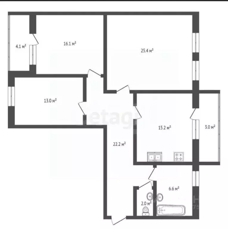 3-к кв. Тамбовская область, Тамбов ул. Карла Маркса, 148А (101.5 м) - Фото 0