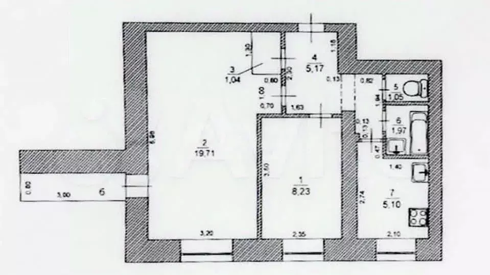 2-к кв. Ульяновская область, Ульяновск ул. Карла Либкнехта, 4 (45.4 м) - Фото 2