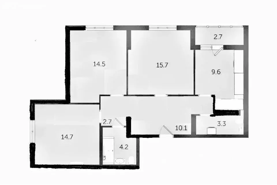 3-комнатная квартира: Самара, Южное шоссе, 7 (80 м) - Фото 0