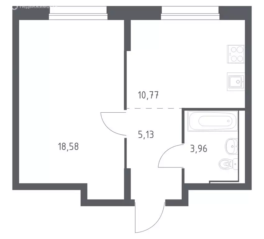 1-комнатная квартира: Владивосток, Первореченский район, микрорайон ... - Фото 1