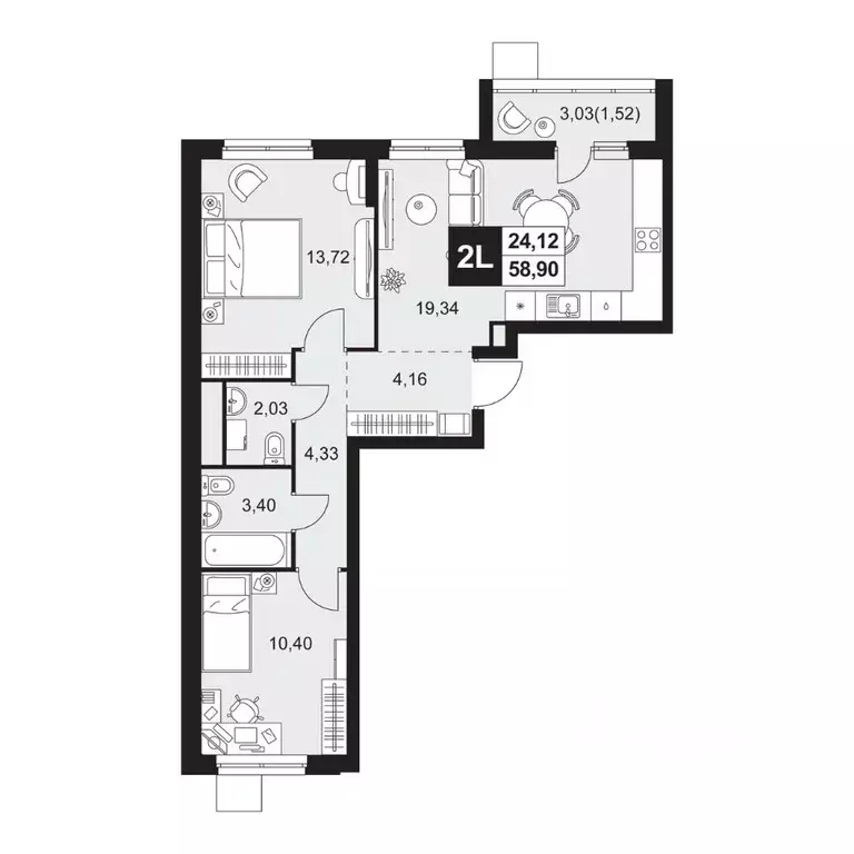 3-к кв. Пензенская область, Пенза Тепличный мкр, Прованс жилой ... - Фото 1