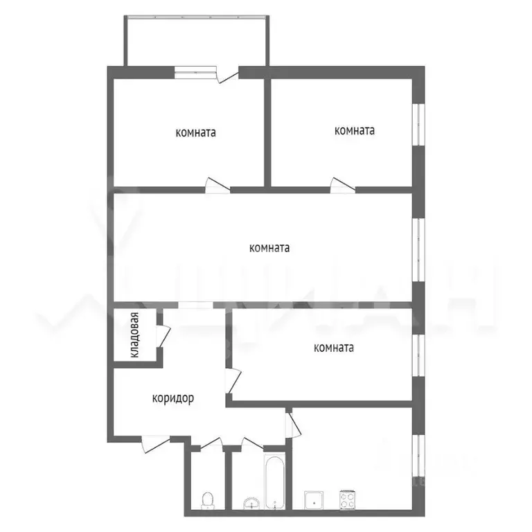 4-к кв. Ульяновская область, Димитровград ул. Курчатова, 10 (65.5 м) - Фото 1